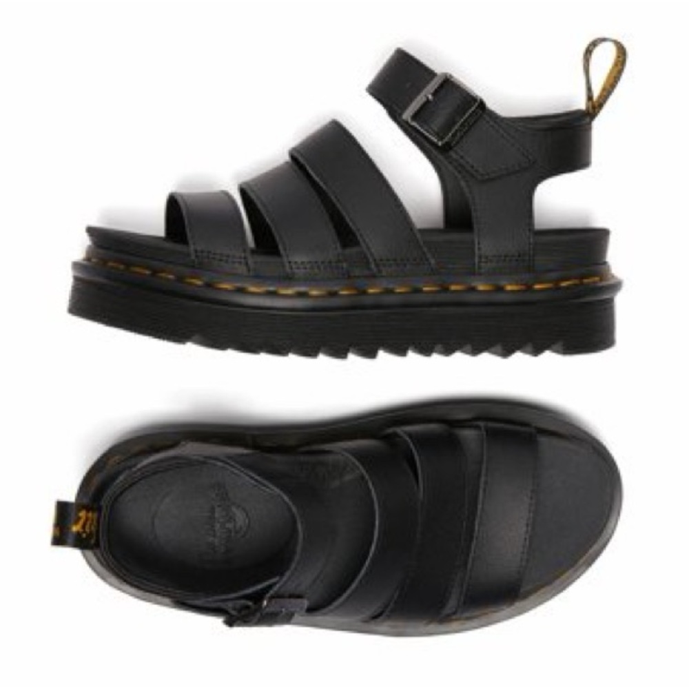 Dr. Martens Blair platform sandals with Yellow Stitching - Picture 8 of 8